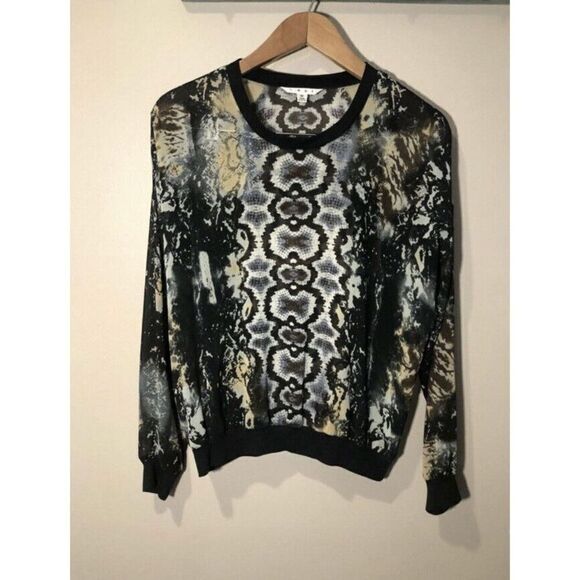 Cabi Snakeskin Sheer Pullover Dressed‎ Up Blouse Phyton #572 Size Medium - Picture 4 of 6